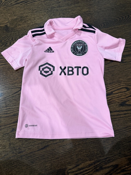 adidas Other - adidas Kids Pink Inter Miami Soccer Jersey with Black Accents